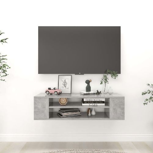 vidaXL-Mobile-Porta-TV-Sospeso-Grigio-Cemento-100x30x265cm-Truciolato