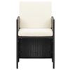 vidaXL-Sedie-da-Giardino-4-pz-in-Polyrattan-Nero