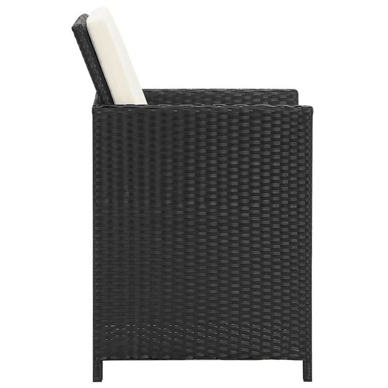 vidaXL-Sedie-da-Giardino-4-pz-in-Polyrattan-Nero