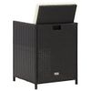 vidaXL-Sedie-da-Giardino-4-pz-in-Polyrattan-Nero