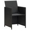 vidaXL-Sedie-da-Giardino-4-pz-in-Polyrattan-Nero