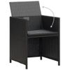 vidaXL-Sedie-da-Giardino-4-pz-in-Polyrattan-Nero