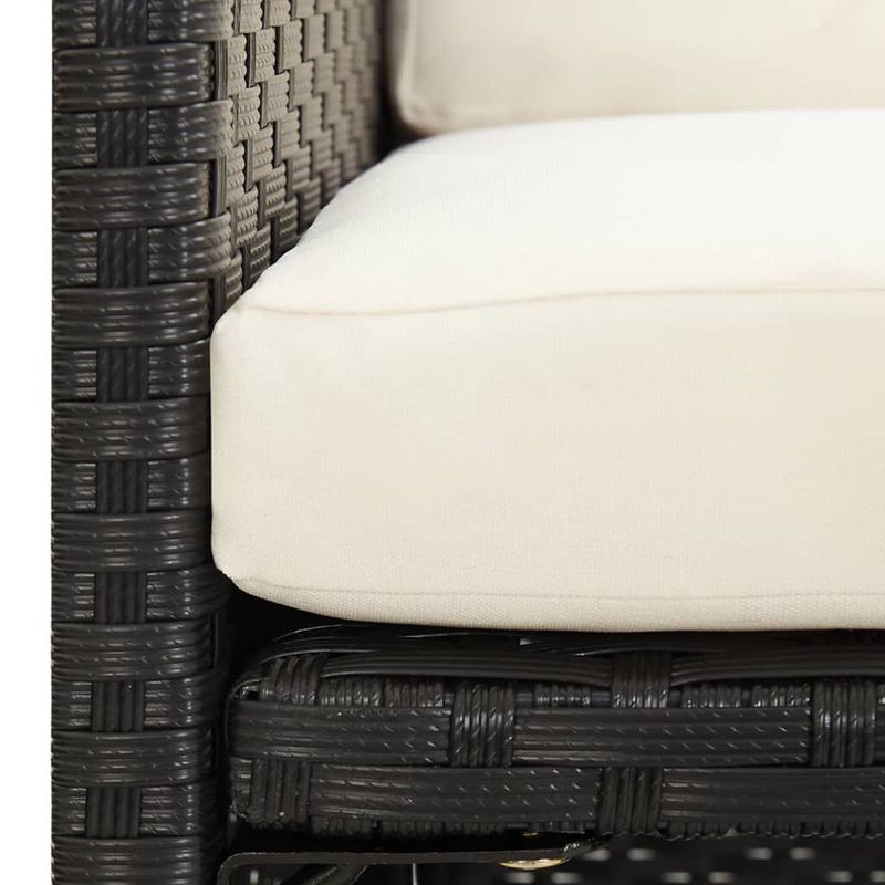 vidaXL-Sedie-da-Giardino-4-pz-in-Polyrattan-Nero