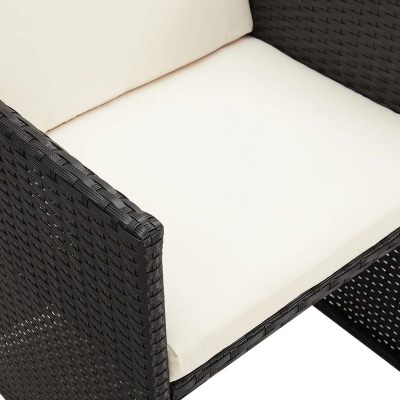 vidaXL-Sedie-da-Giardino-4-pz-in-Polyrattan-Nero