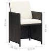 vidaXL-Sedie-da-Giardino-4-pz-in-Polyrattan-Nero