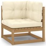 vidaXL-Set-Divani-da-Giardino-8-pz-Cuscini-Miele-in-Massello-di-Pino