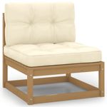 vidaXL-Set-Divani-da-Giardino-8-pz-Cuscini-Miele-in-Massello-di-Pino