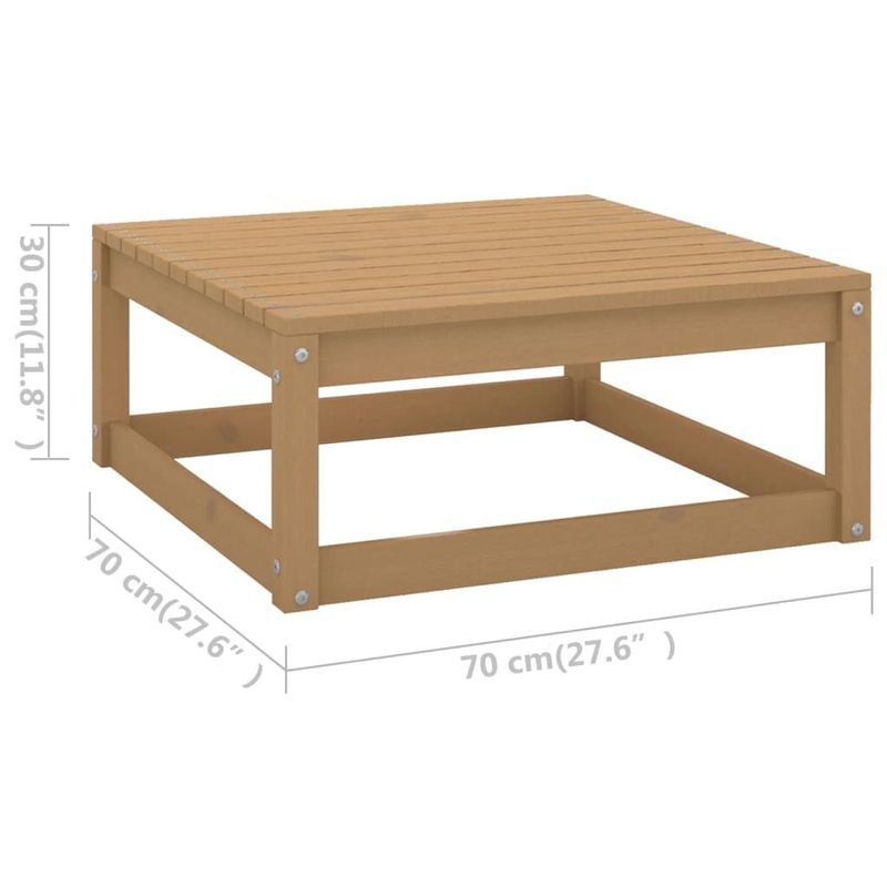vidaXL-Set-Divani-da-Giardino-8-pz-Cuscini-Miele-in-Massello-di-Pino