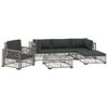 vidaXL-Set-Divani-da-Giardino-6-pz-con-Cuscini-in-Polyrattan-Grigio