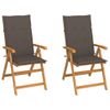 vidaXL-Sedie-da-Giardino-6-pz-e-Cuscini-Grigio-Talpa-Massello-di-Teak