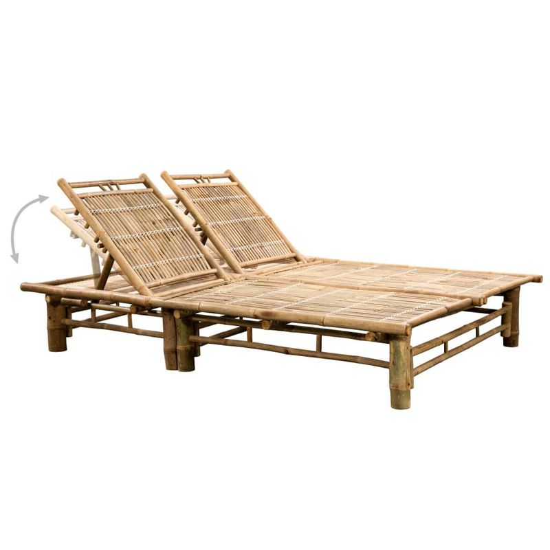 vidaXL-Lettino-Prendisole-Doppio-con-Cuscini-in-Bambu