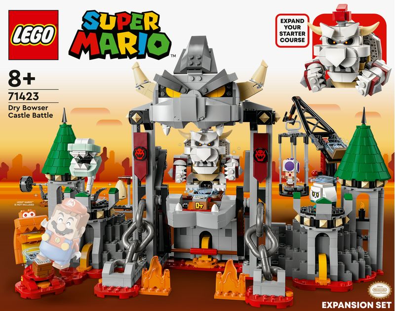 LEGO-Super-Mario-71423-Pack-di-Espansione-Battaglia-al-Castello-di-Skelobowser-con-5-Personaggi-Giochi-per-Bambini-8--Anni