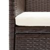 vidaXL-Set-da-Pranzo-per-Giardino-5-pz-con-Cuscini-Polyrattan-Marrone