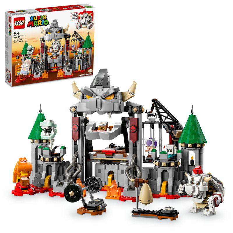 LEGO-Super-Mario-71423-Pack-di-Espansione-Battaglia-al-Castello-di-Skelobowser-con-5-Personaggi-Giochi-per-Bambini-8--Anni