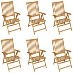vidaXL-Set-da-Pranzo-da-Giardino-7-pz-in-Legno-Massello-di-Teak