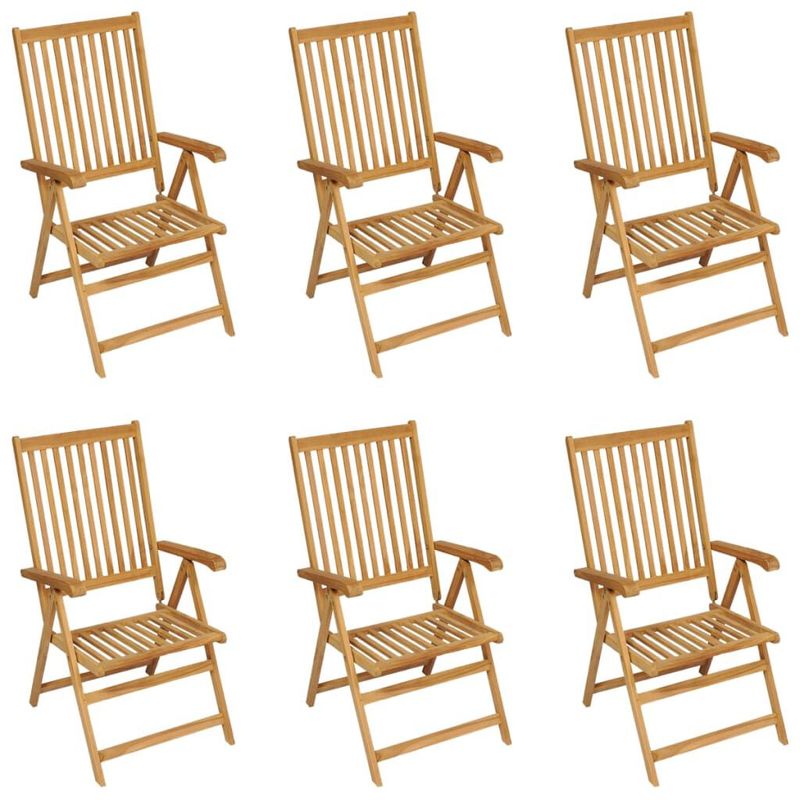 vidaXL-Set-da-Pranzo-da-Giardino-7-pz-in-Legno-Massello-di-Teak