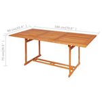 vidaXL-Set-da-Pranzo-da-Giardino-7-pz-in-Legno-Massello-di-Teak
