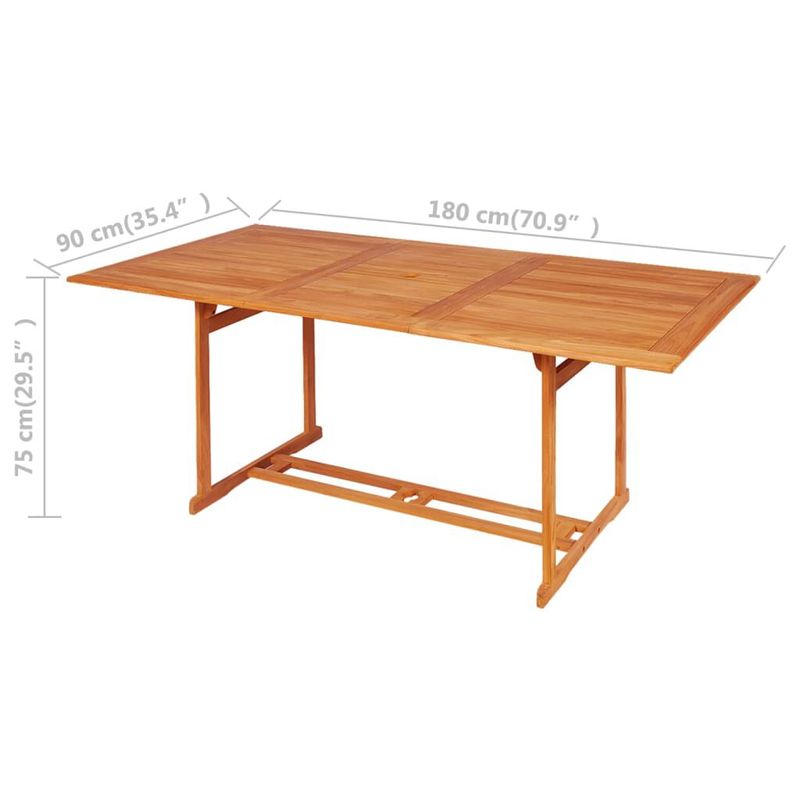 vidaXL-Set-da-Pranzo-da-Giardino-7-pz-in-Legno-Massello-di-Teak