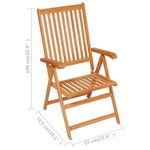 vidaXL-Set-da-Pranzo-da-Giardino-7-pz-in-Legno-Massello-di-Teak