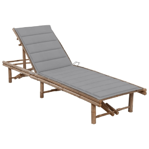 vidaXL-Lettino-Prendisole-da-Giardino-con-Cuscino-in-Bambu