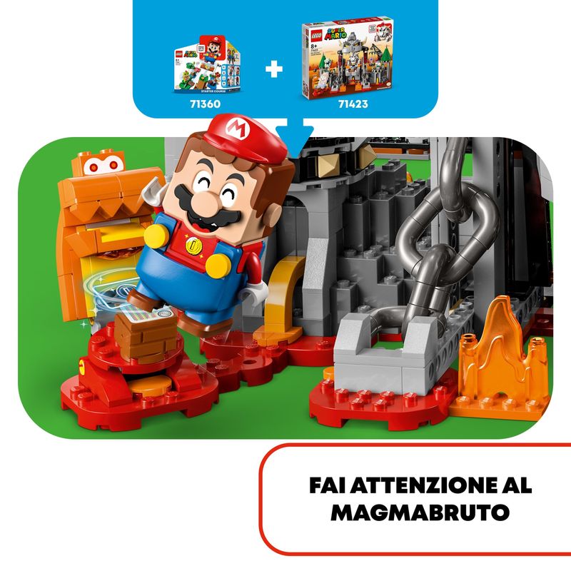 LEGO-Super-Mario-71423-Pack-di-Espansione-Battaglia-al-Castello-di-Skelobowser-con-5-Personaggi-Giochi-per-Bambini-8--Anni