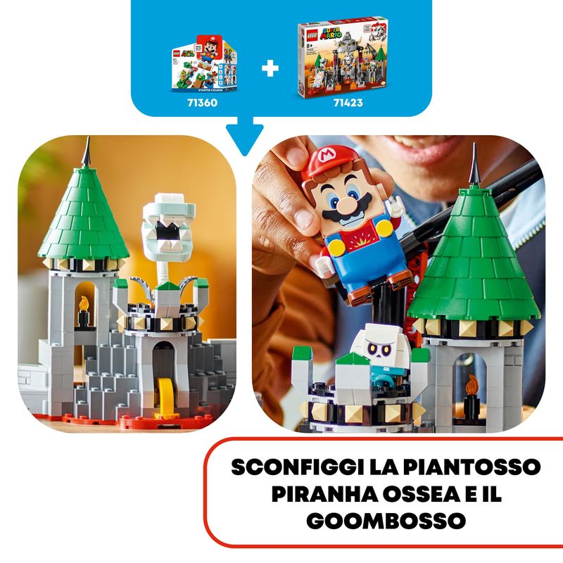 LEGO-Super-Mario-71423-Pack-di-Espansione-Battaglia-al-Castello-di-Skelobowser-con-5-Personaggi-Giochi-per-Bambini-8--Anni