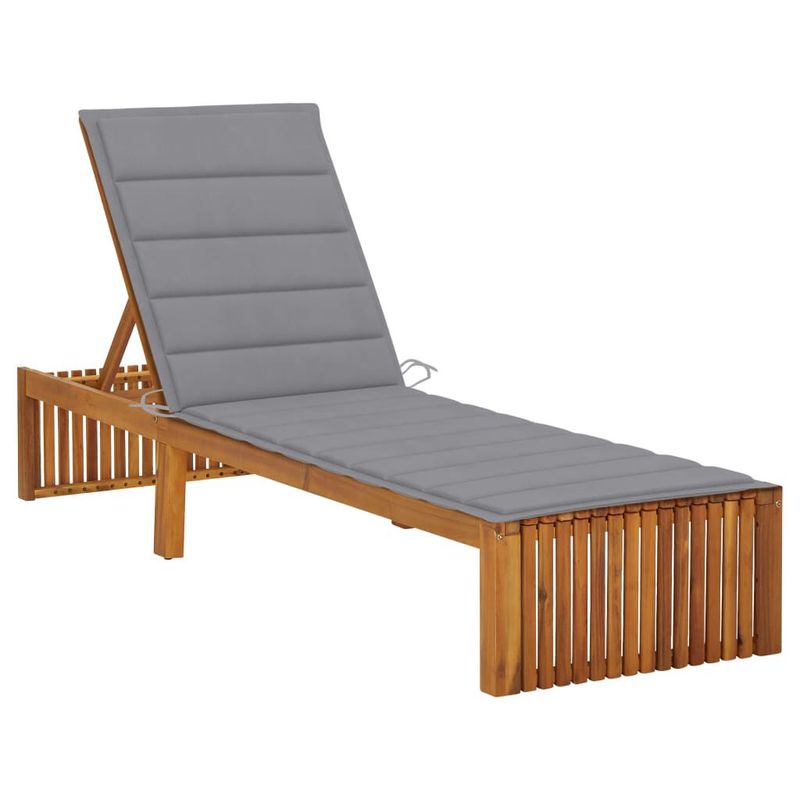 vidaXL-Lettino-Prendisole-con-Cuscino-in-Legno-Massello-di-Acacia