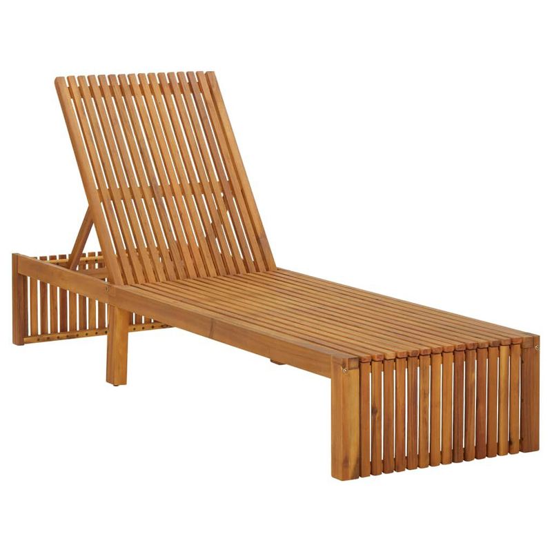 vidaXL-Lettino-Prendisole-con-Cuscino-in-Legno-Massello-di-Acacia