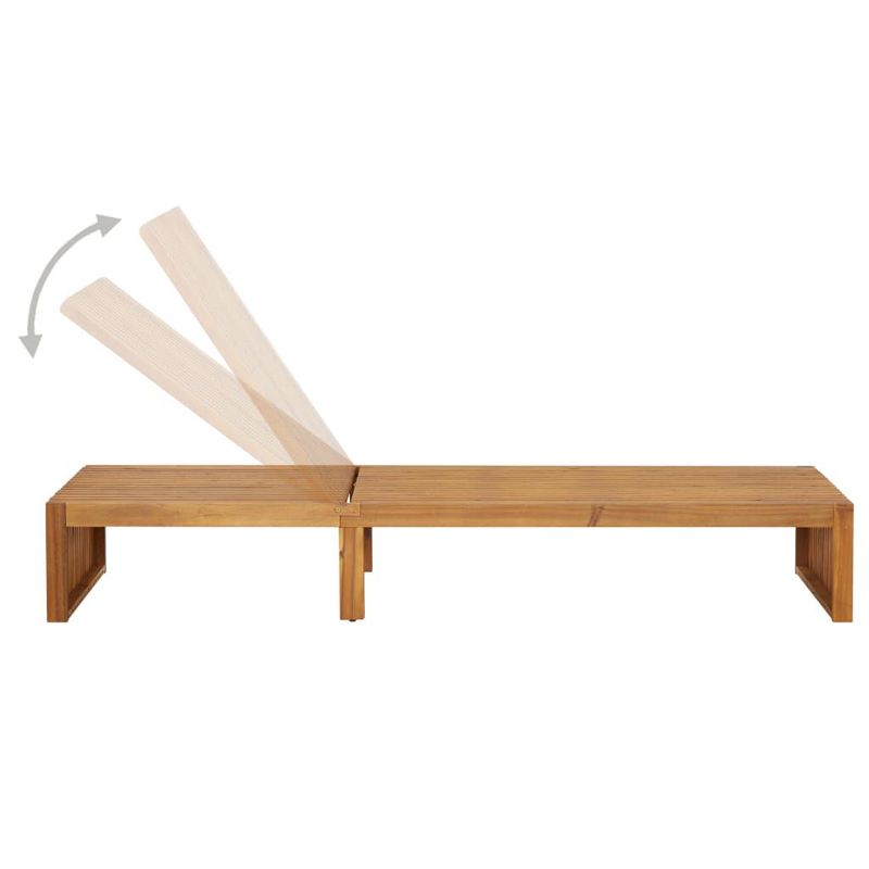 vidaXL-Lettino-Prendisole-con-Cuscino-in-Legno-Massello-di-Acacia