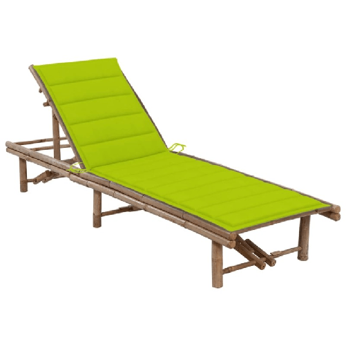 vidaXL-Lettino-Prendisole-da-Giardino-con-Cuscino-in-Bambu