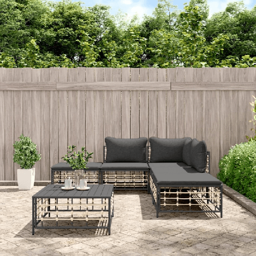 Set-Divani-da-Giardino-6-pz-con-Cuscini-Antracite-in-Polyrattan