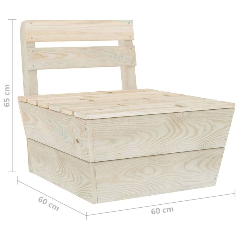vidaXL-Set-Divani-da-Giardino-su-Pallet-5-pz-in-Legno-Abete-Impregnato