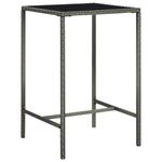 vidaXL-Set-Bar-da-Giardino-3-pz-con-Cuscini-in-Polyrattan-Grigio