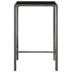 vidaXL-Set-Bar-da-Giardino-3-pz-con-Cuscini-in-Polyrattan-Grigio