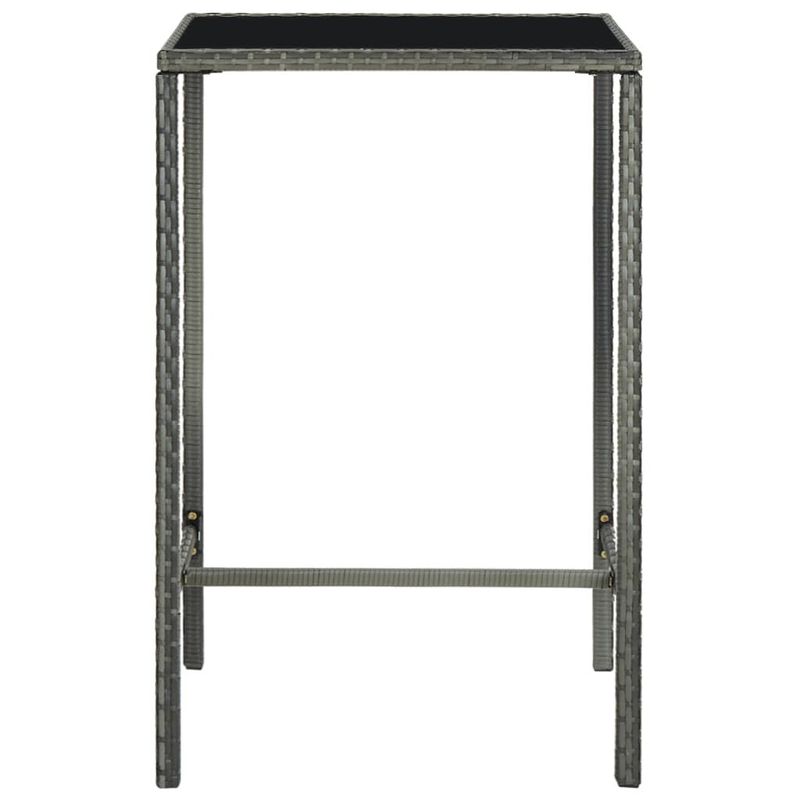 vidaXL-Set-Bar-da-Giardino-3-pz-con-Cuscini-in-Polyrattan-Grigio