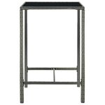 vidaXL-Set-Bar-da-Giardino-3-pz-con-Cuscini-in-Polyrattan-Grigio