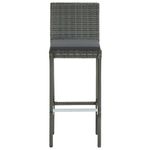 vidaXL-Set-Bar-da-Giardino-3-pz-con-Cuscini-in-Polyrattan-Grigio