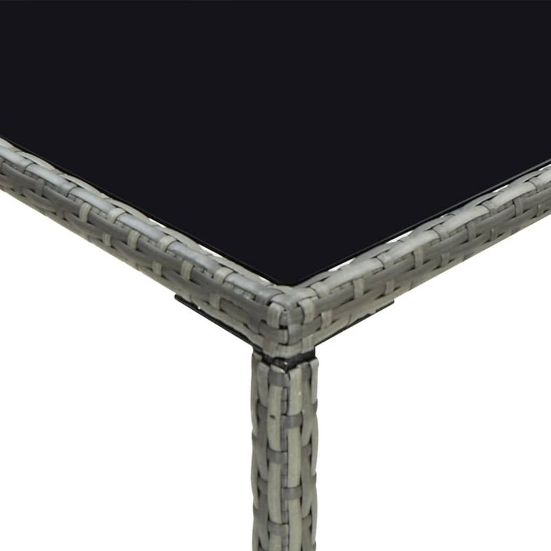vidaXL-Set-Bar-da-Giardino-3-pz-con-Cuscini-in-Polyrattan-Grigio