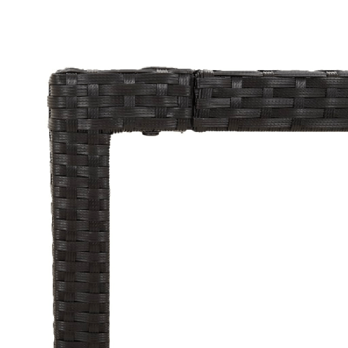 Set-da-Pranzo-da-Giardino-5-pz-Nero-con-Cuscini-in-Polyrattan