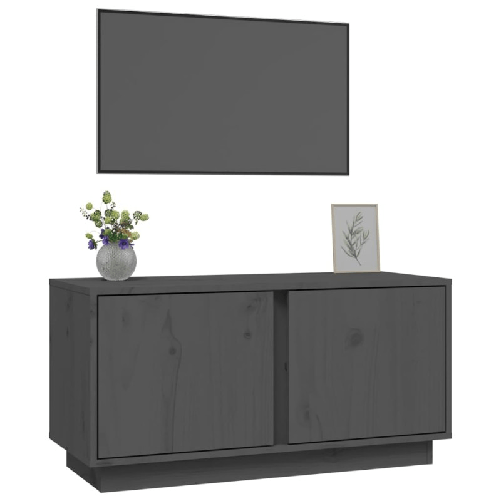 Mobile-Porta-TV-Grigio-80x35x405-cm-in-Legno-Massello-di-Pino