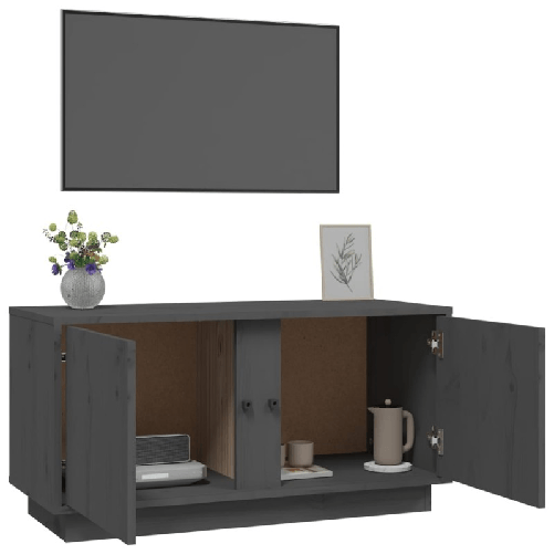 Mobile-Porta-TV-Grigio-80x35x405-cm-in-Legno-Massello-di-Pino