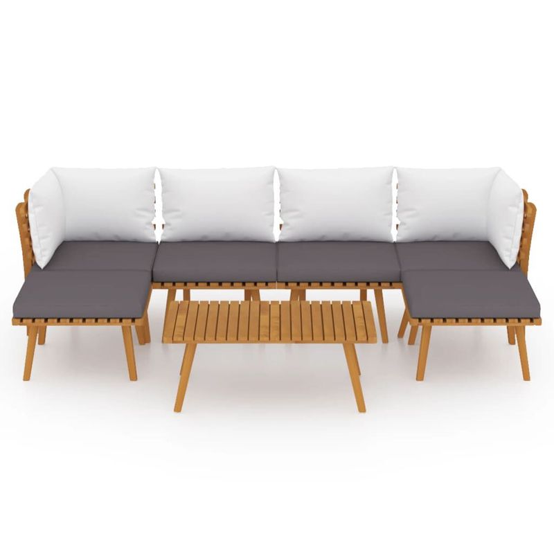 vidaXL-Set-Divani-da-Giardino-7-pz-con-Cuscini-in-Massello-di-Acacia
