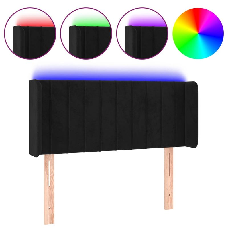 Testiera-a-LED-Nera-183x16x78-88-cm-in-Velluto