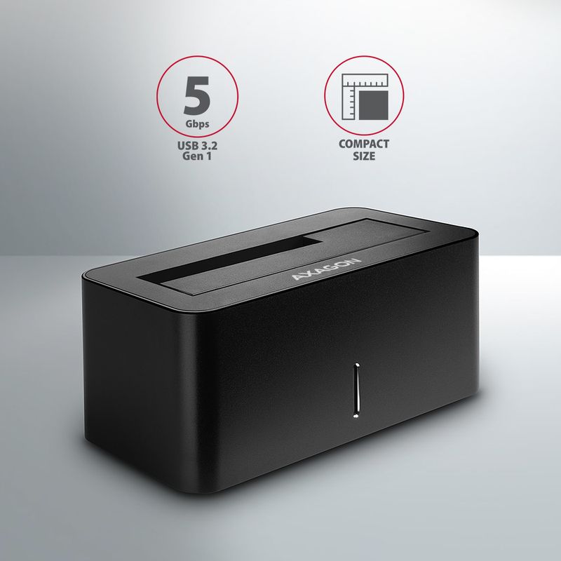 Axagon-ADSA-SN-Speicherlaufwerk-Docking-Station-USB-3.2-Gen-1--3.1-Gen-1--Type-A-Schwarz--ADSA-SN-