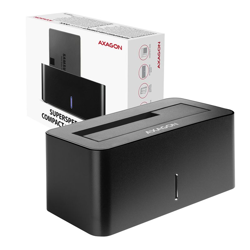 Axagon-ADSA-SN-Speicherlaufwerk-Docking-Station-USB-3.2-Gen-1--3.1-Gen-1--Type-A-Schwarz--ADSA-SN-