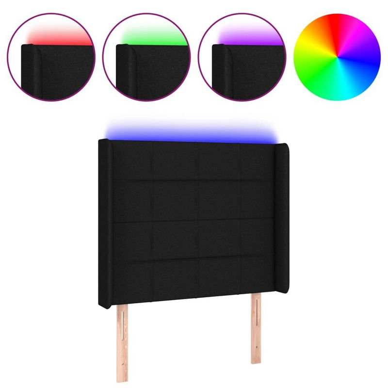 Testiera-a-LED-Nera-83x16x118-128-cm-in-Tessuto