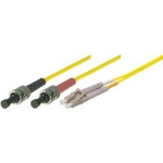 Tecline LWL Patchkabel, 9/125 Âµm, OS2-Faser, 2x ST Stecker/LC Duplex Stecker, gelb, 1,0 m (39989401)