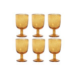 Home ESPRIT Set di Bicchieri Home ESPRIT Ambra Cristallo 300 ml 8 x 8 x 14 cm (6 Unità)