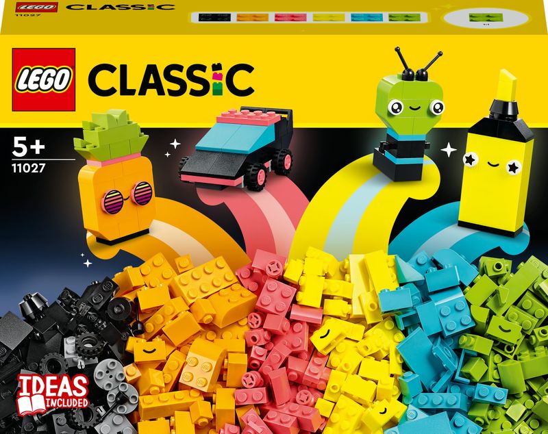 LEGO-Classic-11027-Divertimento-Creativo---Neon-Costruzioni-in-Mattoncini-con-Macchina-Giocattolo-Giochi-per-Bambini-5-