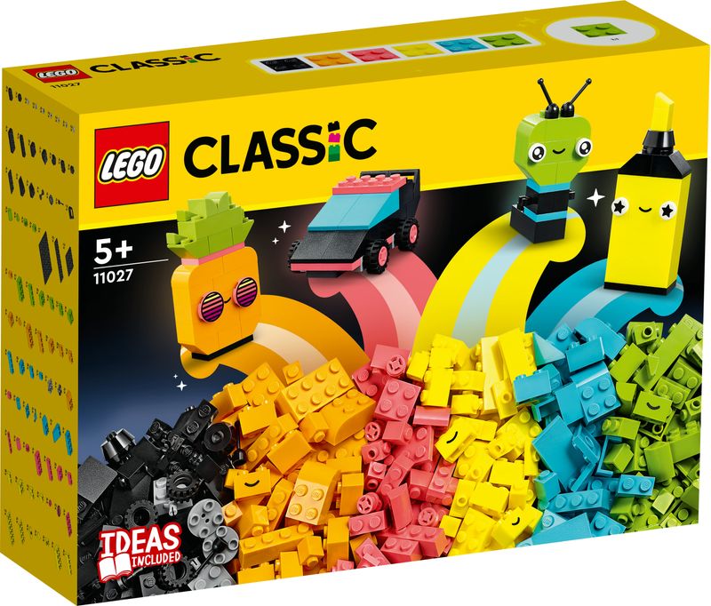 LEGO-Classic-11027-Divertimento-Creativo---Neon-Costruzioni-in-Mattoncini-con-Macchina-Giocattolo-Giochi-per-Bambini-5-